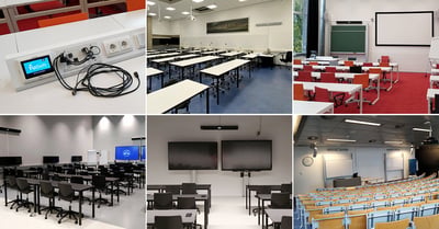 Several classrooms at TU Delft using Nureva audio