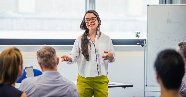 Teacher leading a professional development session