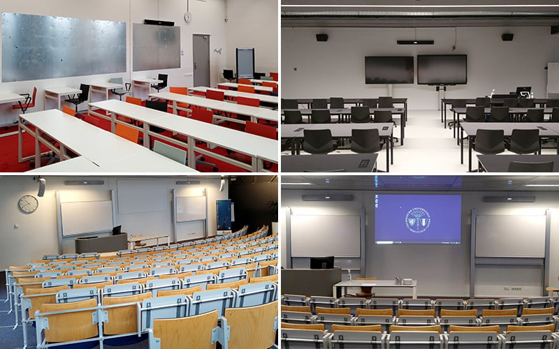 TU Delft spaces with Nureva audio systems