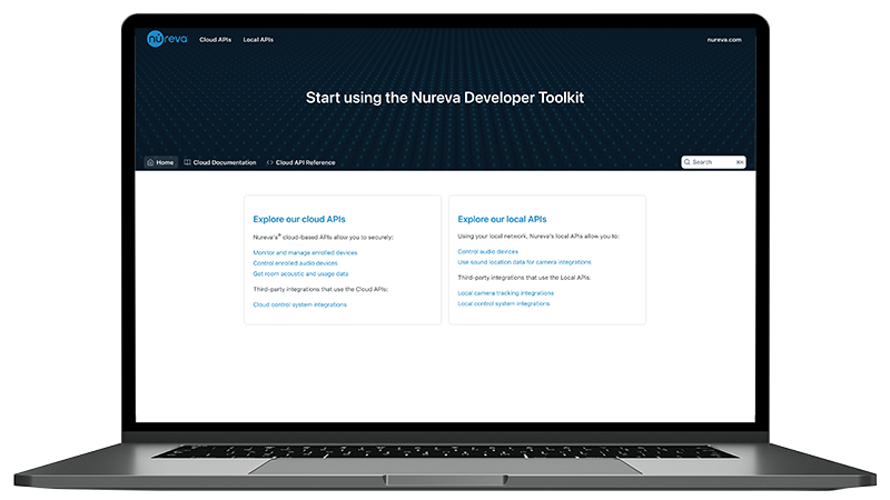 Nureva Developer Toolkit with cloud-based and local APIs