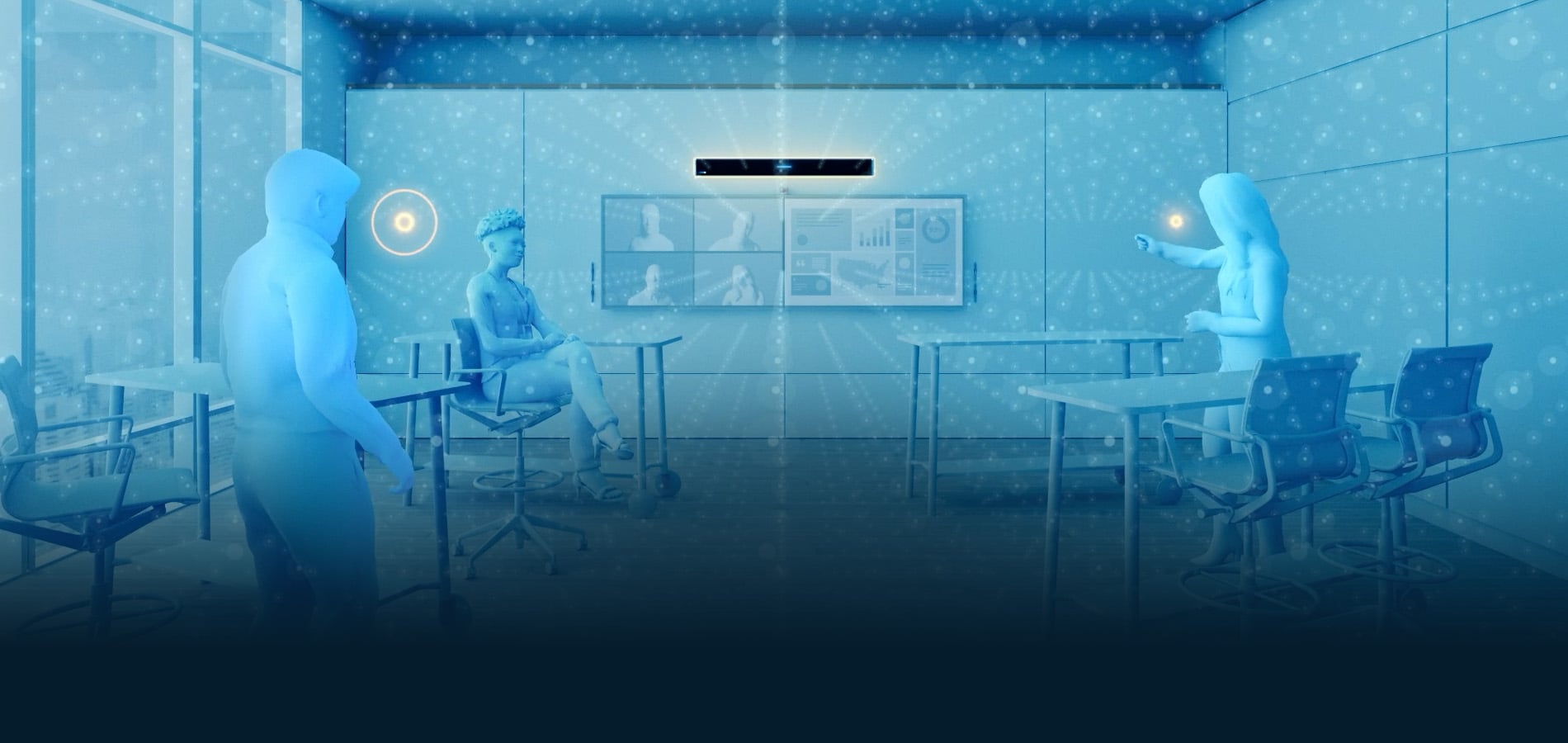 Nureva Microphone Mist technology demonstration in a meeting space