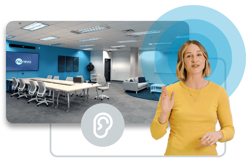 Nureva team member does a live audio demo