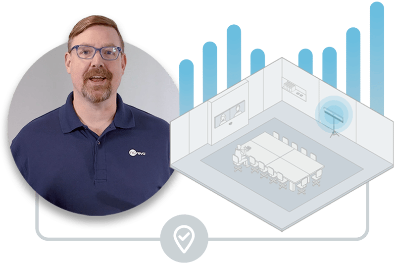 Nureva team member walks through the details of an on-site evaluation
