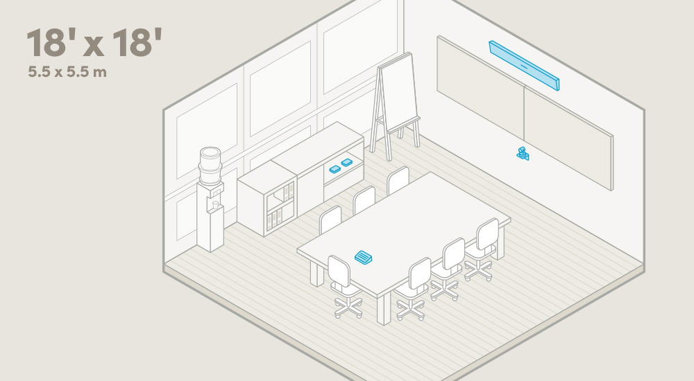 Flex space featuring the Nureva HDL200 system