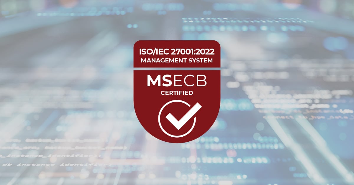ISO/IEC 27001:2022 certified management system badge from MSECB, highlighting Nureva’s commitment to information security and compliance.