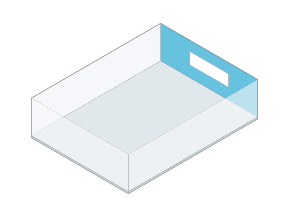 Room with front on short wall