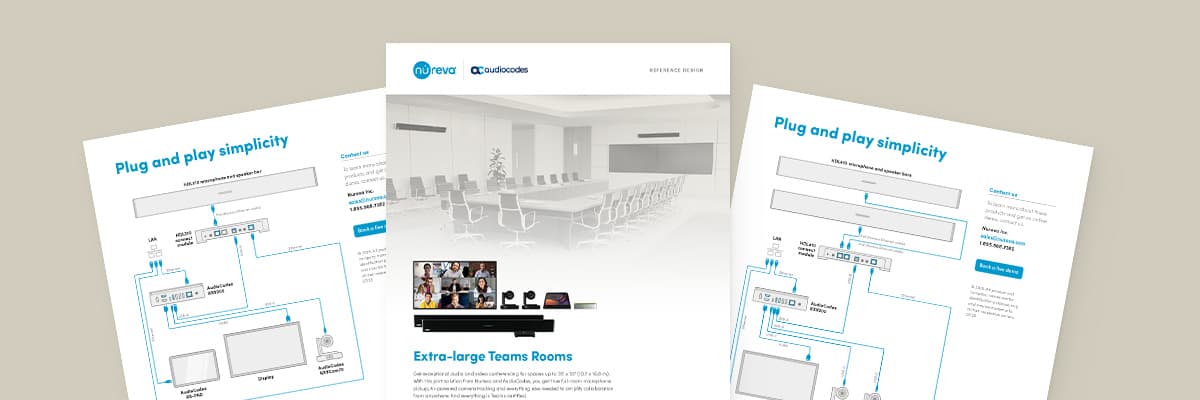 AudioCodes reference room design showing hybrid meeting layout and AV setup for conference space