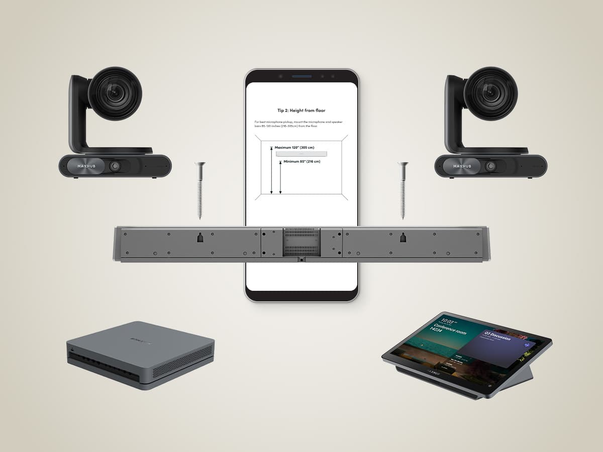 Modular AV components for scalable installation across multiple meeting rooms