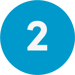 Blue circular icon with the number 2 in white, used as a step indicator or sequence marker in a process or instructional guide.
