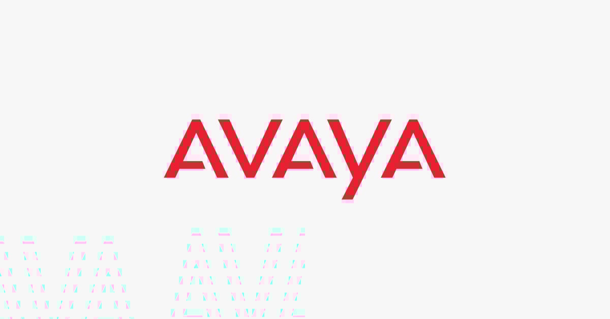 Avaya logo representing enterprise integration within a broader technology ecosystem.