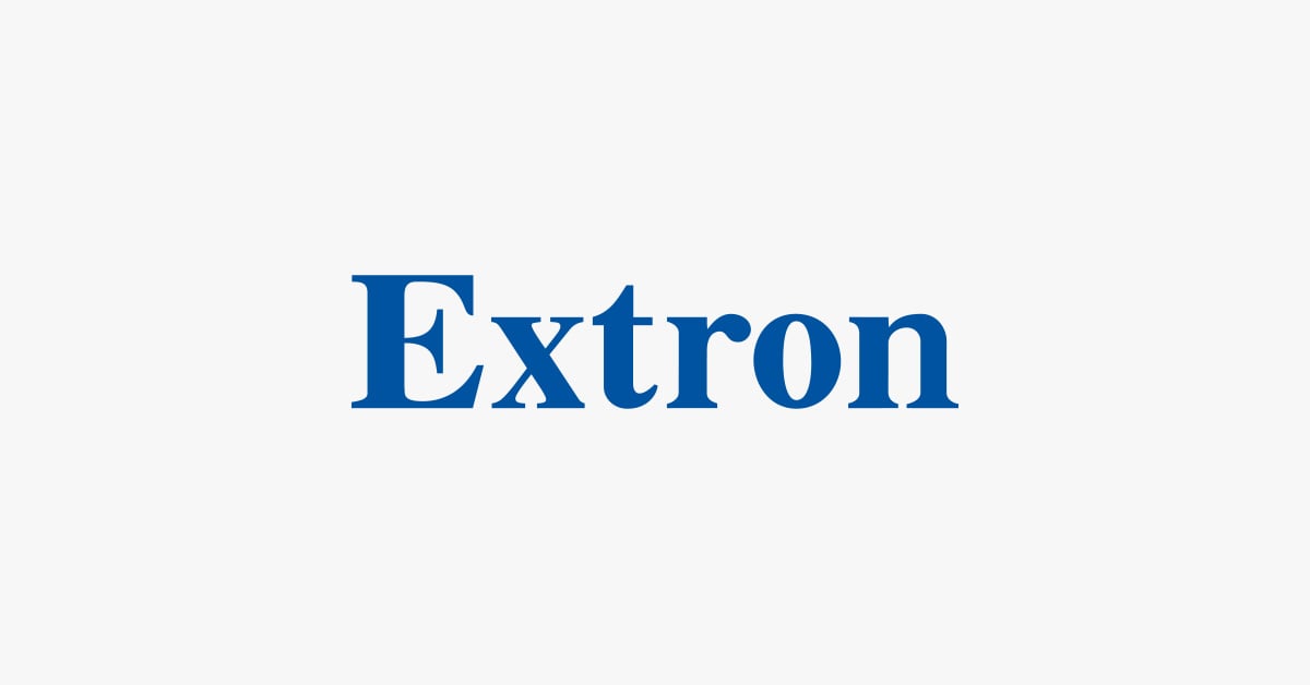 Extron logo representing enterprise integration within a broader technology ecosystem.