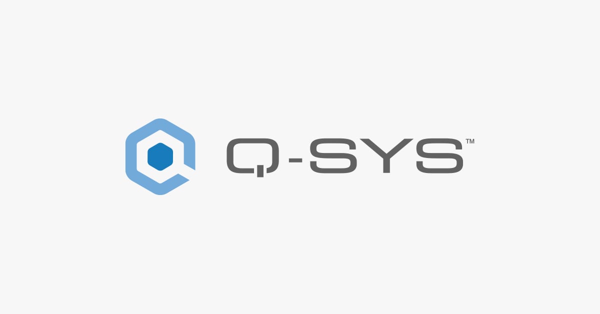 Q-SYS logo representing enterprise integration within a broader technology ecosystem.