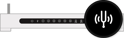 Front panel of the HDX system hub shown with the audio calibration icon. Front panel of the HDX system hub shown with the audio calibration icon.