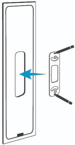 Diagram showing the mounting template aligned with the wall mount bracket on the Nureva HDX audio bar.