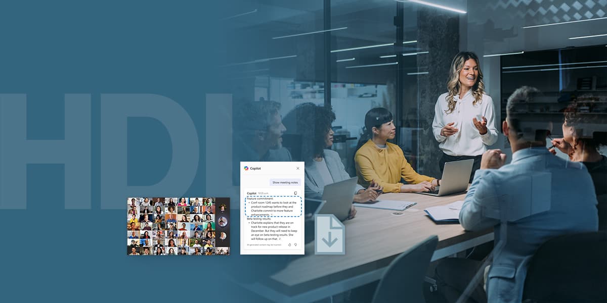 Nureva HDL series AI-powered collaboration technology for hybrid meetings, featuring intelligent audio solutions and integrated conferencing tools to enhance team communication and productivity.