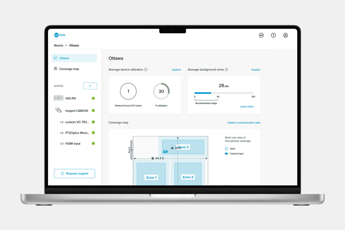 Nureva Console remote management interface